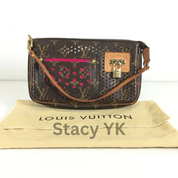 Louis Vuitton perforated pochette accessoires fuchsia (2006) - Picture 7 of 7